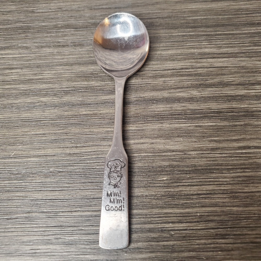 Vintage Campbell Soup Kids Spoon Mm! Mm! Good! On Handle Collector's Item